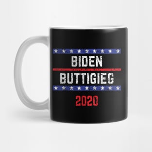 Joe Biden 2020 and Pete Buttigieg on the One Ticket. Biden Buttigieg 2020 Vintage Distressed Mug